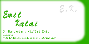 emil kalai business card